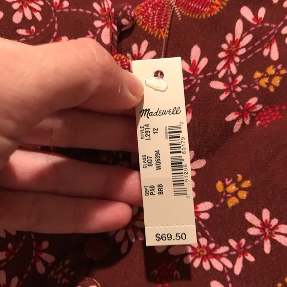 NWT Madewell Button-Down Cami Top Sz 12 - Picture 8 of 8